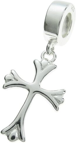 Dreambell 925 Sterling Silver Christian Cross Cross Bible Faith حبة دينية لأساور السحر الأوروبية in Kuwait