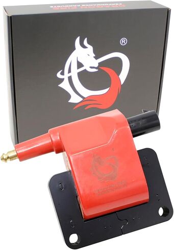 لفائف الإشعال في Dragon Fire Performance متوافق مع 1991-1997 Jeep Plymouth Dodge Chrysler Plymouth 2.2L 2.5L 3.9L 4.0L 5.2L 5.9L I4 V6 V8 مع سد بيضاوي يستبدل MSD 8228 OEM FIT C97-DF in Kuwait