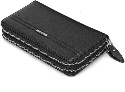 MEN MEN BUSINESS PU LEATHER WALLET Double Slutch Wart in Kuwait