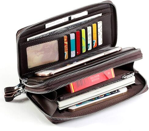MEN MEN BUSINESS PU LEATHER WALLET Double Slutch Wart in Kuwait