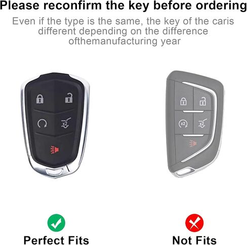 بالنسبة إلى غطاء مفتاح كاديلاك ، فإن مفاتيح مفاتيح TPU Soft Soft Bling Key FOB مفتاح FOB لـ CADILLAC 2020-UP CT4 CT5 XTS XTS XT4 XT5 ATS (5 أزرار) مفاتيح ذكية ، Silver Clear in Saudi Arabia