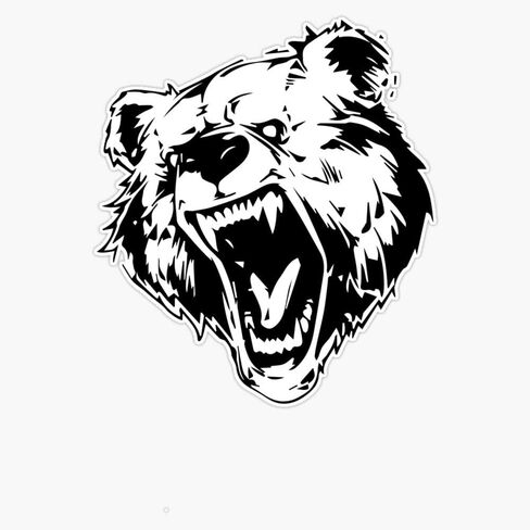 Grizzly Bear Vinyl المقاومة للماء ملصق ملصق ملصق سيارة الكمبيوتر المحمول ملصق Window Sticker 5 " in Saudi Arabia