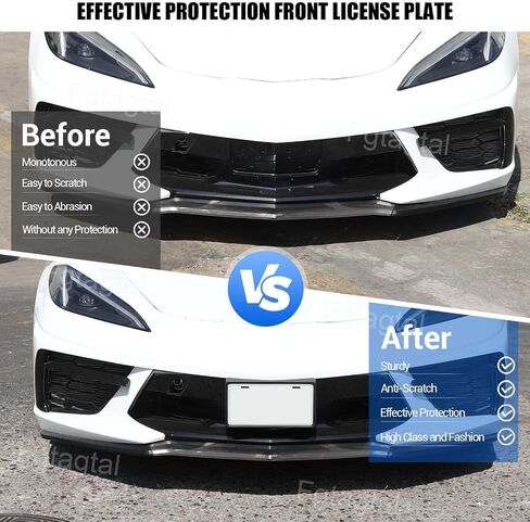 Front License Plate Mount Bracket Replacement Compatible with Chevrolet Corvette C8 2020-2025, ABS Front Bumper License Plate Frames Holder, License Plate Trim Base Replacement Kit in Saudi Arabia