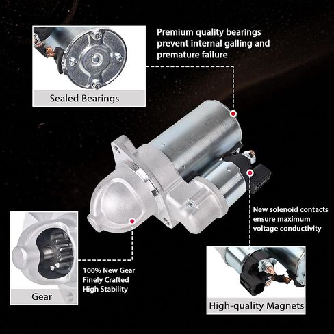 New Starter 19090 12V 1.2KW 11T CW Compatible with 2009-2014 Hyundai Santa Fe Sport Sobata 2011-2013 KIA Optima Soreneto L4 2.4L Part Number# 36100-2G100 19090 1-17989 410-12398 in Saudi Arabia