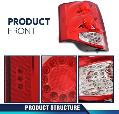 Pit66 LED LED LIDER LIGHT ANDREWBLIGE W/لمبة السائق اليسرى متوافق مع دودج جراند كارافان 2011-2020 5182535AD CH2800199 in Saudi Arabia
