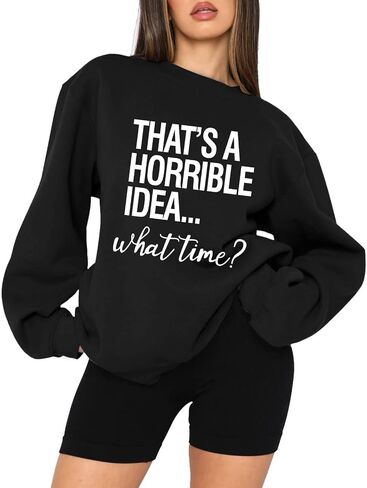 funfact أنا لا أهتم بملبة من النوع الثقيل للنساء Y2K Sweatshirts كبير الحجم in Kuwait