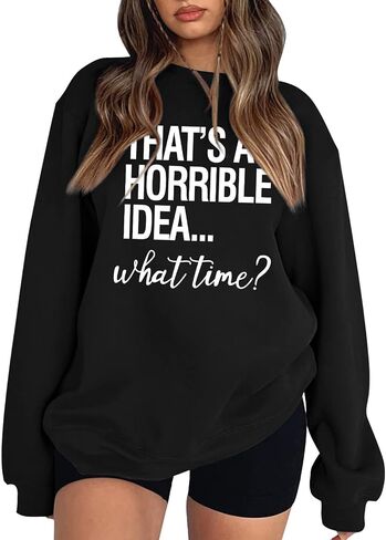 funfact أنا لا أهتم بملبة من النوع الثقيل للنساء Y2K Sweatshirts كبير الحجم in Kuwait