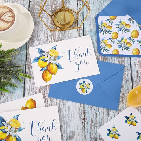 50 Pack Little Cuties Clementine Thank You Cards Watercolor Orange Greeting Cards With Envelopes Stickers Blank Note Card for Baby Shower Birthday Gift, 4 x 6 Inch in Kuwait