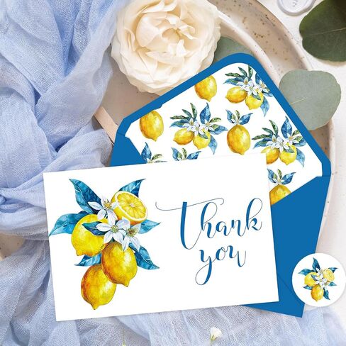50 Pack Little Cuties Clementine Thank You Cards Watercolor Orange Greeting Cards With Envelopes Stickers Blank Note Card for Baby Shower Birthday Gift, 4 x 6 Inch in Kuwait