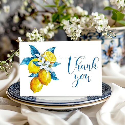 50 Pack Little Cuties Clementine Thank You Cards Watercolor Orange Greeting Cards With Envelopes Stickers Blank Note Card for Baby Shower Birthday Gift, 4 x 6 Inch in Kuwait