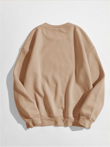 MakeMeChic Women's Casual Long Sleeve Crew Neck Oversized Sweatshirt Pullover Tops in Saudi Arabia