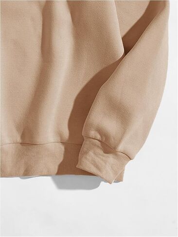 MakeMeChic Women's Casual Long Sleeve Crew Neck Oversized Sweatshirt Pullover Tops in Saudi Arabia