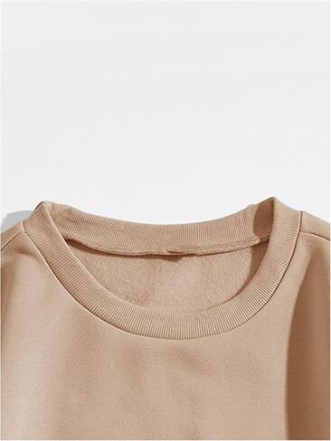 MakeMeChic Women's Casual Long Sleeve Crew Neck Oversized Sweatshirt Pullover Tops in Saudi Arabia