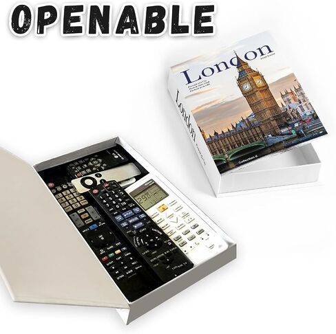 Decorative Storage Book Box – Hidden Storage for Remote Controls, Keys, and Small Items – Elegant Home Decor for Living Room, Bedroom, Coffee Table – Modern Style Faux Book Organizer (New york) in Kuwait