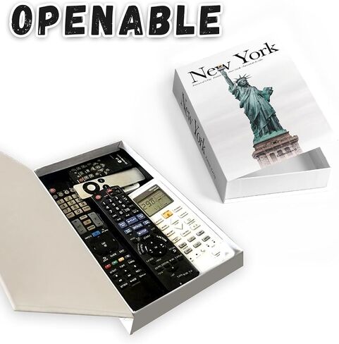 Decorative Storage Book Box – Hidden Storage for Remote Controls, Keys, and Small Items – Elegant Home Decor for Living Room, Bedroom, Coffee Table – Modern Style Faux Book Organizer (New york) in Kuwait