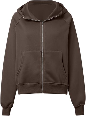 Womens Zip Up Hoodies Fleece Jackets Oversized Sweatshirts Fall Fashion Outfits 2025 Sweaters Winter Clothes in Saudi Arabia