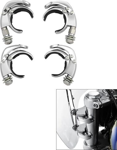 Clamps XMT-Moto 54mm 56mm الزجاج الأمامي مناسبة لـ Harley Sportster S RH1250S 2021-2025 ، Low Rider S 2020-2025 ، RIDE RIDER ST 2022-2025 ، FAT BOB 2018-2024 in Saudi Arabia