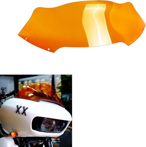 POWER JAMES 8 inch Acrylic Windshield, Compatible with Harley Davidson Road Glide FLTR 2015-2025, Clear (Orange) in Saudi Arabia
