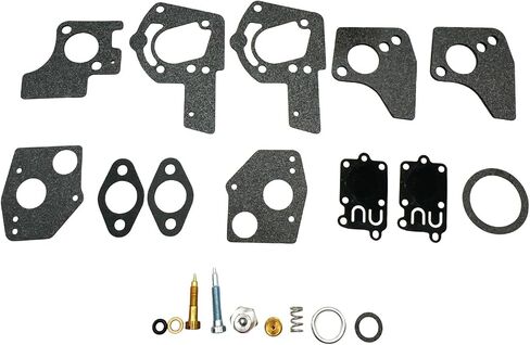 Carburetor Overhaul Repair Rebuild Kit Compatible with Briggs Stratton Pulsa Jet Carb 80200 81200 82200 3 Thru 5 HP Horizontal Engines Replace 495606 494624 in Saudi Arabia