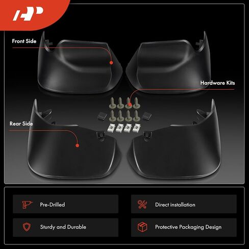 مجموعة A-premium من اللوحات الطينية 4pcs Mud SPLASH GRASTS MUDGURANDS MUDFLAPS متوافقة مع Land Rover Range Rover Sport ، 2014-2016 ، فائدة رياضية ، مع لوحات تشغيل ، LH RH الأمامية والخلفية LH RH in Saudi Arabia