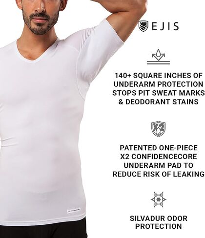 ejis undershirt ejis | V الرقبة (3 حزمة) | مضاد للتشغيل MICRO MODAL in Kuwait