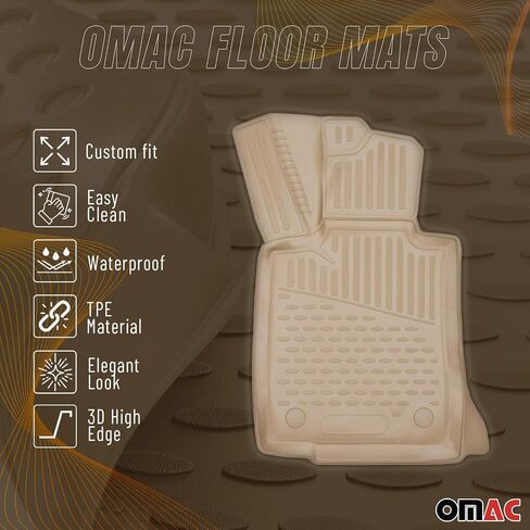 Omac Cargo Mats Liner for Audi A6 S6 Sedan C8 2019-2024 TPE Black in Saudi Arabia