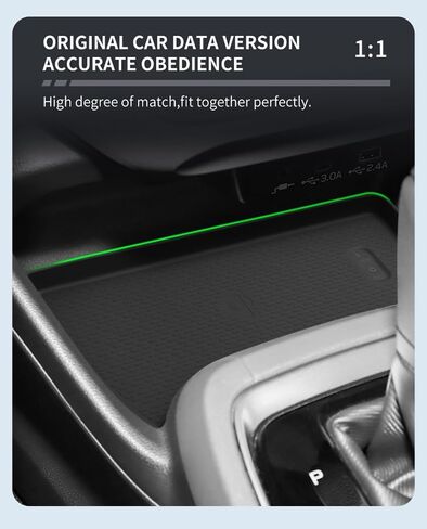 شحن لاسلكي حصيرة واقية لـ Subaru Crosstrek/Impreza 2025 2024 ، Cender Console Insole Inconsories Cilicone Anti-Slip Wireless Charger Pad لـ 24 25 25 Crosstrek/Impreza ، Black in Kuwait