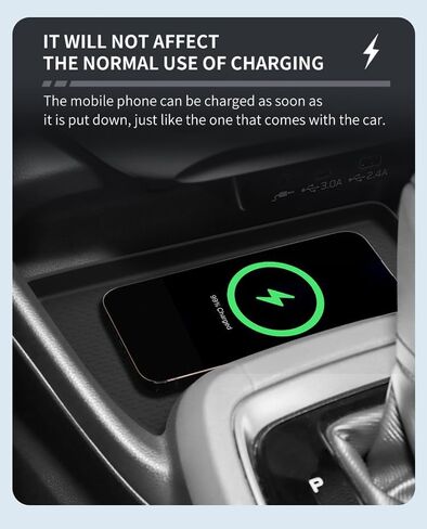 شحن لاسلكي حصيرة واقية لـ Subaru Crosstrek/Impreza 2025 2024 ، Cender Console Insole Inconsories Cilicone Anti-Slip Wireless Charger Pad لـ 24 25 25 Crosstrek/Impreza ، Black in Kuwait