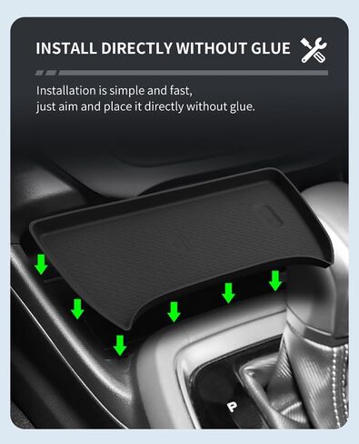 شحن لاسلكي حصيرة واقية لـ Subaru Crosstrek/Impreza 2025 2024 ، Cender Console Insole Inconsories Cilicone Anti-Slip Wireless Charger Pad لـ 24 25 25 Crosstrek/Impreza ، Black in Kuwait