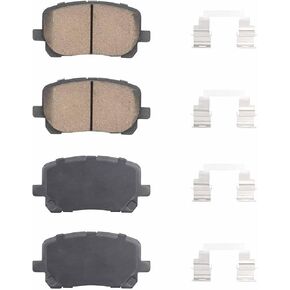 Front Semi-metallic Disc Brake Pads Set for Pontiac Vibe, Toyota Corolla, Toyota Matrix(Exc 2007-2008 XRS Model) 2003 2004 2005 2006 2007 2008, 4PCS(With Hardware) in Saudi Arabia