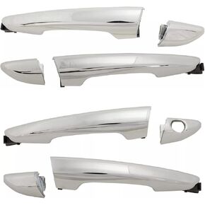 Set of 4 Chrome Exterior Door Handle with Covers with Key Hole Front & Rear Left & Right Compatible with Hyundai Sonata 2015-2019 Replace 82651C1010 82652C1010 in Saudi Arabia