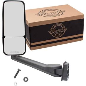 Brock Driver Left Manual Door Mirror Textured Black Without Heat-Marker Light Compatible With 2003-2009 Chevrolet Kodiak 2003-2009 GMC TopKick 1334-4000L in Kuwait