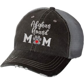 Trenz Shirt Company Women's Embroidered Dog Mom Distressed Baseball Cap in Kuwait