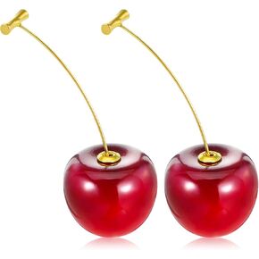 Cherry Earrings, for Women 3D Red Fruit Dangle Earrings, Cute Drop Charm Jewelry Gift for Women in Saudi Arabia