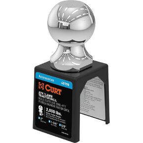 CURT 40198 Chrome ATV, UTV, Lawn Tractor Hitch Ball, 2,000 lbs, 2-Inch Diameter, 5/8 x 1-3/4-Inch Shank in Saudi Arabia