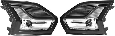 زوج Hecasa LED LED LID Light & Pozel متوافق مع استبدال Ford Fusion 2019-2020 لـ FO2593252 FO2592252 مجموعة مصباح الضباب مجموعة محطات الصدمات الأمامية in Saudi Arabia