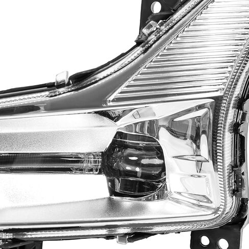 زوج Hecasa LED LED LID Light & Pozel متوافق مع استبدال Ford Fusion 2019-2020 لـ FO2593252 FO2592252 مجموعة مصباح الضباب مجموعة محطات الصدمات الأمامية in Saudi Arabia