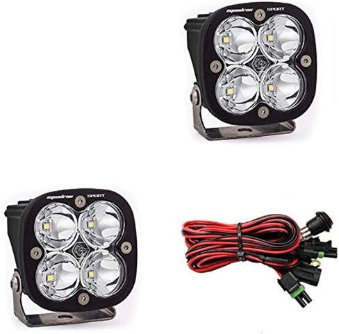 Baja Designs Squadron Sport LED Light Light For Jeeps ، Truck ، Off Road ، UTV - 2 PCS LED مع تسخير الأسلاك (شعاع بقعة ؛ واضح) in Saudi Arabia