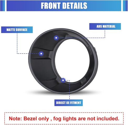 Nixon Offroad Lights Lights Cover Fog Lamp Lamp Trim لعام 2010 2011 2012 2013 Chevrolet Chevy Camaro Fog Light ، مصابيح الضباب المصنع الأسود OEM تغطي مجموعات زوج الإطار ، وركاب وسائق السائق in Saudi Arabia
