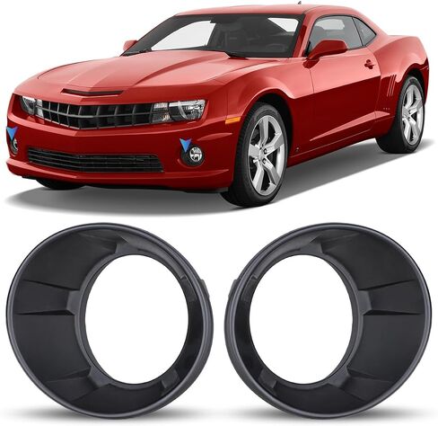 Nixon Offroad Lights Lights Cover Fog Lamp Lamp Trim لعام 2010 2011 2012 2013 Chevrolet Chevy Camaro Fog Light ، مصابيح الضباب المصنع الأسود OEM تغطي مجموعات زوج الإطار ، وركاب وسائق السائق in Saudi Arabia