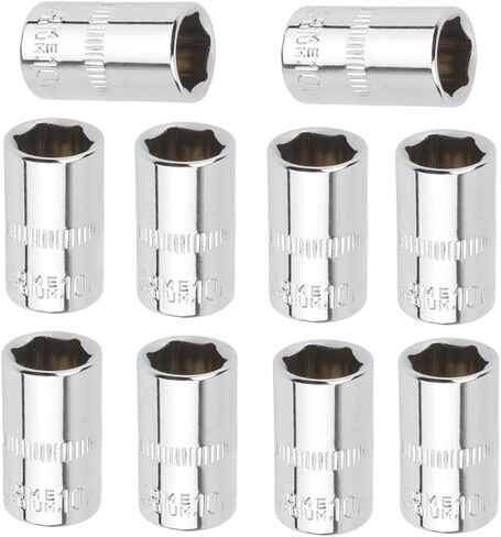 Emstar 10pcs 10 مم ، 1/4 "مقبس ضحل 1/4 بوصة محرك 10 مم 6 نقطة in Kuwait