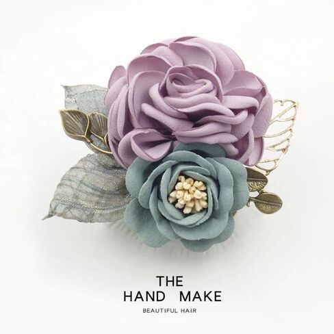 Fabric Rose Flower Brooch for Women,Vintage Satin Layered Flowers Lapel Pins Statement Irregular Handmade Brooch Fashion Wedding Party Jewelry in Kuwait