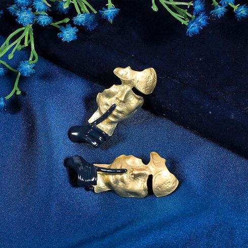 2 Pcs Gold Mask Pin Set Vintage Abstract Art Brooches Lapel Pins for Blazers Hats Scarves Bags Jackets Gift for Collectors Birthday Anniversary Wedding Parties Special Occasions Accessory in Saudi Arabia