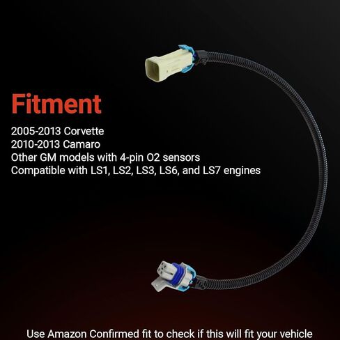 O2 Oxygen Sensor Extension Square for LS1 LS2 LS3 LS6 LS7 O2 Sensor Header Extension Harness 24 Inches 2 Pcs in Saudi Arabia