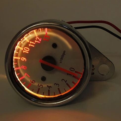 0-13000 Motorcycle Tachometer, Tach RPM-Gauge Counter Universal RPM Meter Tachometer Counter, Universal Fits Most Motorcycle in Saudi Arabia