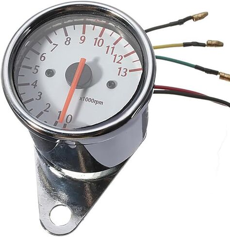 0-13000 Motorcycle Tachometer, Tach RPM-Gauge Counter Universal RPM Meter Tachometer Counter, Universal Fits Most Motorcycle in Saudi Arabia