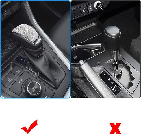 بلينغ RAV4 الملحقات SHIFTER LEVER DEAVER STATCHER GEAR SHIFT COVER متوافقة مع Toyota RAV4 2022 الملحقات 2022-2019 ، هايلاندر 2020-2022/فينزا 2021 2022 (غطاء مقابر الترس) in Kuwait