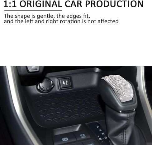 بلينغ RAV4 الملحقات SHIFTER LEVER DEAVER STATCHER GEAR SHIFT COVER متوافقة مع Toyota RAV4 2022 الملحقات 2022-2019 ، هايلاندر 2020-2022/فينزا 2021 2022 (غطاء مقابر الترس) in Kuwait