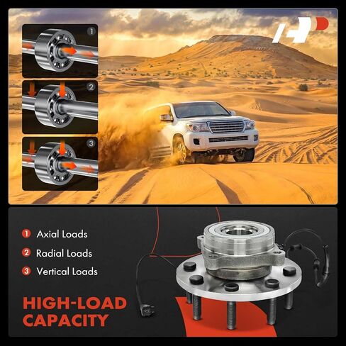 A-Premium 2 x Front Wheel Bearing and Hub Assembly with ABS & 8-Lug Compatible with Dodge Ram 1500 2006-2008, Ram 2500 2006-2008, Ram 3500 2006-2008, 4WD in Saudi Arabia