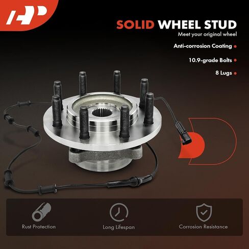 A-Premium 2 x Front Wheel Bearing and Hub Assembly with ABS & 8-Lug Compatible with Dodge Ram 1500 2006-2008, Ram 2500 2006-2008, Ram 3500 2006-2008, 4WD in Saudi Arabia